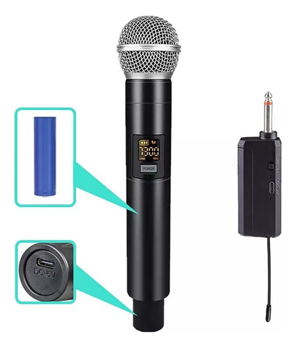 Micrófono X2 Inalámbrico De Mano Uhf Conferencias Karaoke