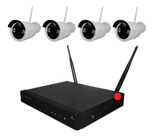 Imagen 1 de 7 de Kit 4 Camaras Wifi Inalambricas Cctv Ip Vigilancia Seguridad