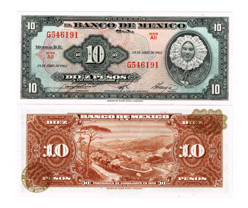 Billete De México $10 Pesos Tehuana, Nuevo Sin Circular.