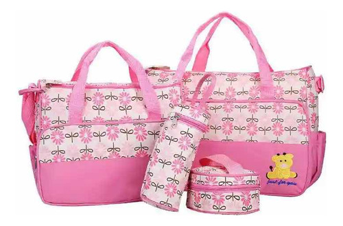 Set Pañalera X5 Rosa Bebe