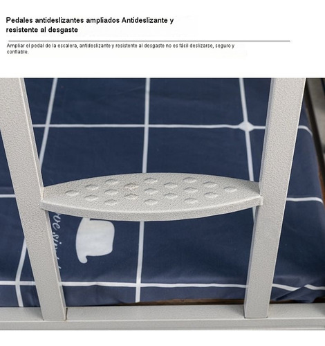 Cama Doble De Hierro Y Acero, Estilo Industrial Con Soporte