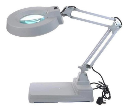 Lupa 10x Con Luz Led Para Escritorio - Base Amplia 30x20 Cms