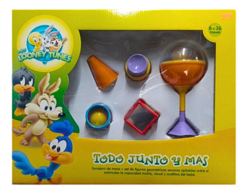 Set Sonajero Juego Didactico Looney Tunes Bebes Sonido Diseño Todo Junto Y Mas