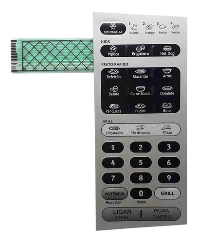 Membrana Teclado Forno Microondas Electrolux Me 28x