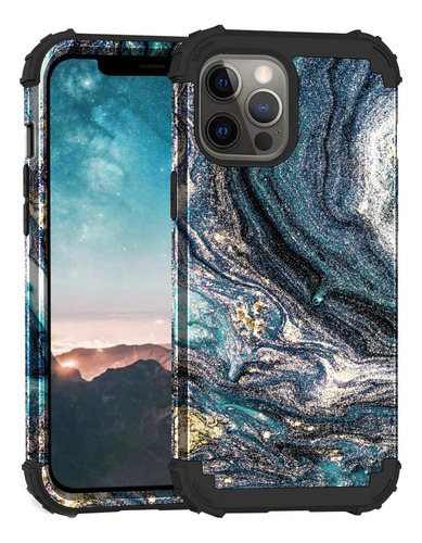 Funda Casewind Para iPhone 12/12 Pro Navy Marble