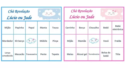 104 Cartelas Bingo Chá De Bebê Tema Menino Chuva De Amor Pdf