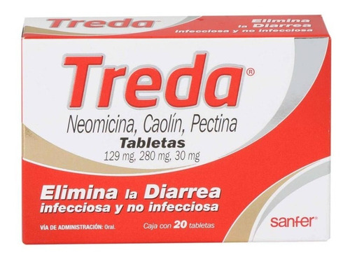 Antidiarreico Treda Con 20 Tabletas