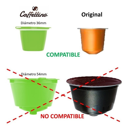 Imagen 9 de 10 de Capsulas Nespresso Recargables Caffettino X4 + Café Colombia