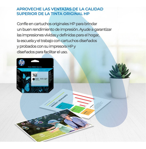 Imagen 4 de 10 de Cabezal Hp 761 Negro Mate Original Ch648a Hp T7100 T7200
