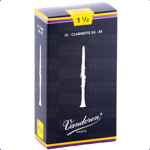 5 Palhetas P/clarinete Sib Tradicional N.1,5 Cr1015 Vandoren