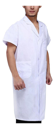 Hombres De Scrubs Lab Coat Enfermera Laboratorio Con Corta