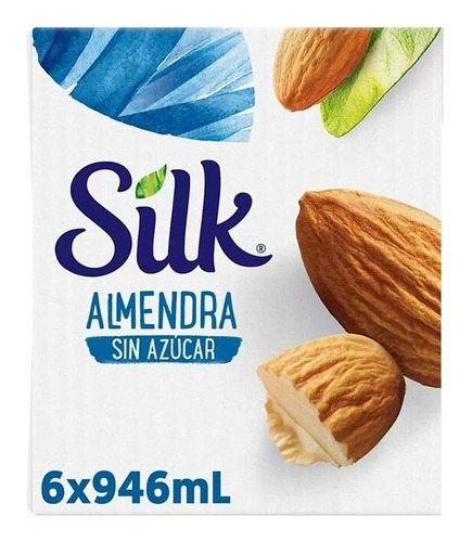 Silk Alimento Liquido De Almendra Sin Azucar 946ml Caja 6pz