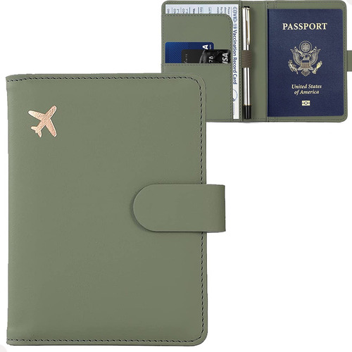 Porta Pasaporte Documentos Funda Protectora Viaje Con Rfid