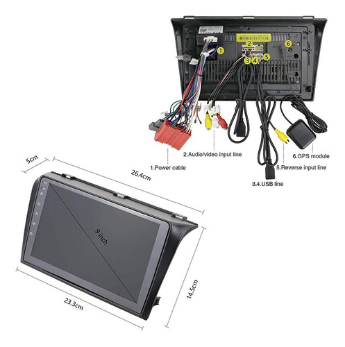 Pantalla Android 9 Pulgadas Car Play Mazda 3 2005-2009