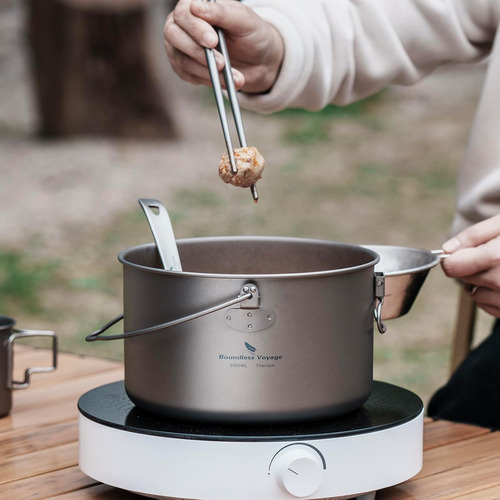 Maceta Colgante De Titanio Boundless Voyage Para Acampar Al