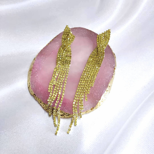 Zarcillo Ear Cuff Rumba Cristal Fiesta Brillantes Cascada Dw