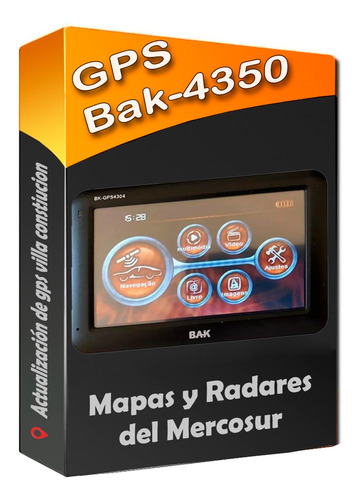 Actualización De Gps Bak 4350 Bt Igo Mapas Mercosur