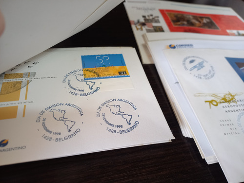 Argentina Sobre Primer Dia De Emision Correo Estampillas (Usado)