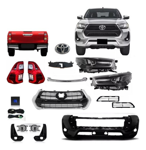 Kit Transformação Hilux 2016 17 18 19 2020 Para 2021 Com Led