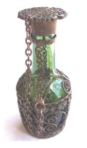 Monijor62-antigua Colec Botle Perfum Decorada Filigrana (Usado)