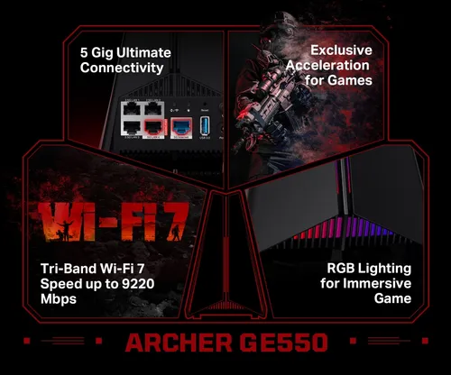 Roteador Wi-fi 7 6ghz Tp-link Archer Be9300 Ge550 Gamer + Roteador Wi-fi 7 6ghz Tp-link Archer Be9300 Ge550 Gamer +