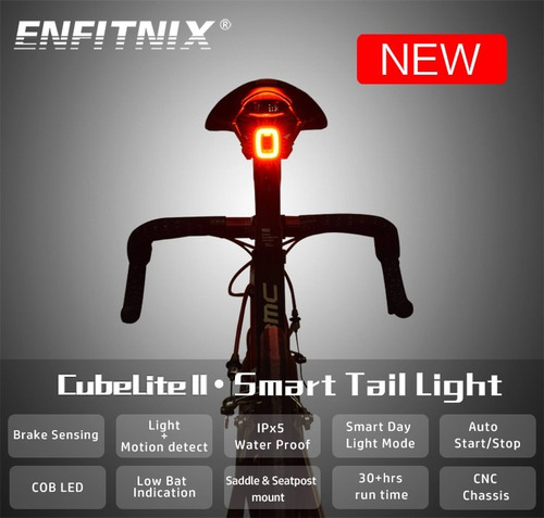 Luz Trasera Inteligente Para Bicicletas Cube Lite 2 Enfitnix