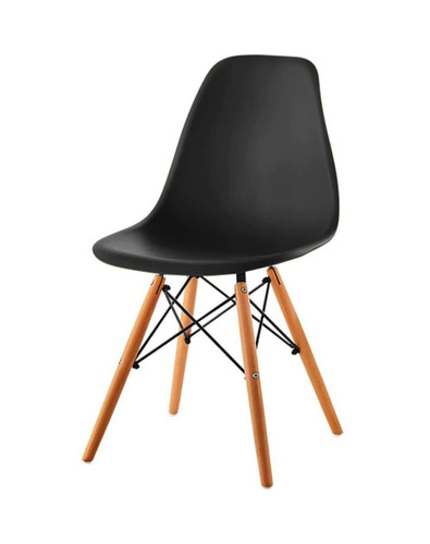 Imagen 1 de 1 de Silla de comedor VenHouse Eames, estructura color negro, 1 unidad