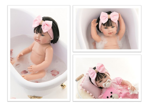 Imagem 3 de 4 de Bebê Reborn Original Linda Menina 100% Silicone Meu Xodó