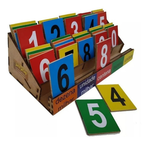 Ábaco Degrau Números Valor Real Brinquedo Educativo Madeira