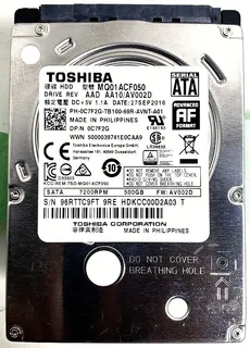 Disco Duro Interno 500gb 2.5 Sata Slim 7mm Varias Marcas