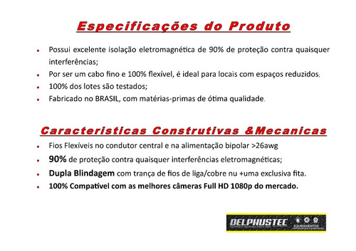 Imagem 7 de 8 de Cabo Para Cftv 100 M 80% C/ Conectores Bnc, P4 E Rca F1c22c