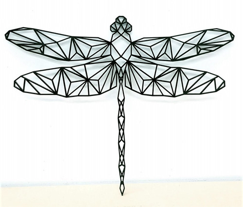 Cuadro Libelula Geometrica 114 X 97 Cm Mdf De 6mm