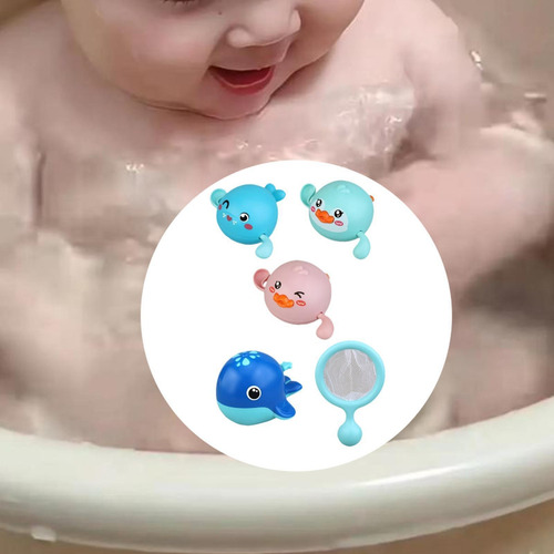 5 Piezas De Juguetes De Bañera De Bebé Dibujos Animados,