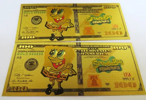 Cédula Nota Comemorativa Bob Esponja - Mini71 na Web