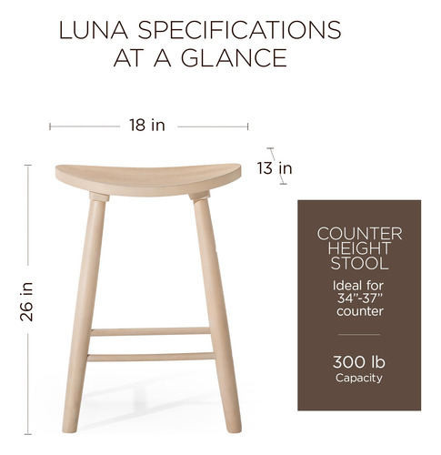 Maven Lane Luna Taburete De Comedor Moderno De 26 Pulgadas