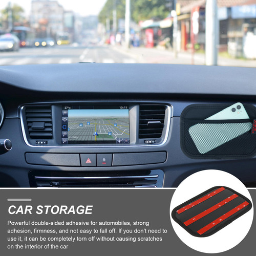 Organizador De Almacenamiento Adhesivo Para Coche, 2 Unidade
