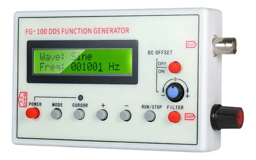 1hz-500khz Fg-100 Dds Generador De Señal Funcional Sine