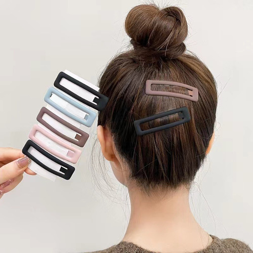 Pinza Para El Pelo Recortada, Azul, Simple, Con Temperamento