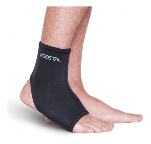 Tornozeleira De Neoprene Longa Bege Ou Preta Kestal