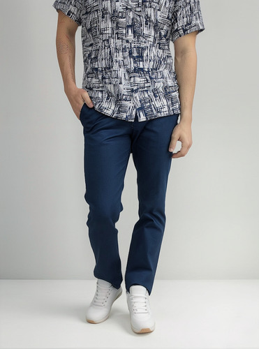 Pantalón Recto Hombre De Algodón