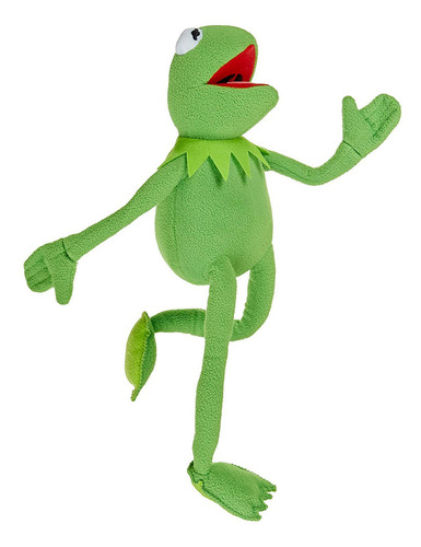 Boneco de couro de pelúcia The Muppets Kermit Frog de 16 polegadas