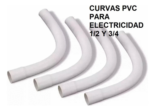 Curva Pvc De Electricidad 1/2 Blanca (docena)