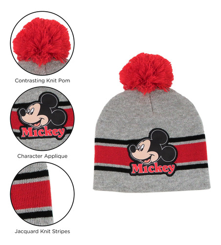 Set De Invierno Con Bufanda Y Guantes De Mickey Mouse Para N