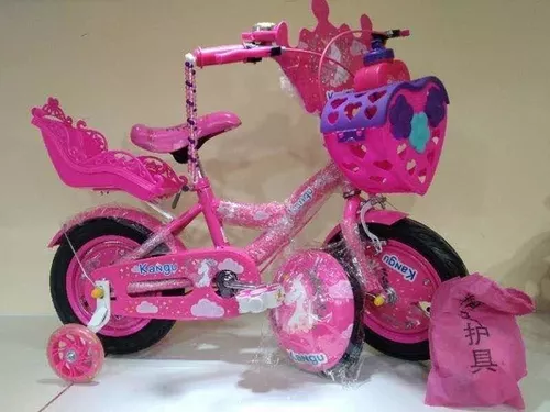 Bicicleta Infantil Para Niñas Y Niños Princesas Disney 16 Pulgadas De 5 A 7  Años Color Rosa Con Cesta, Ruedines Y Porta Muñecas con Ofertas en  Carrefour