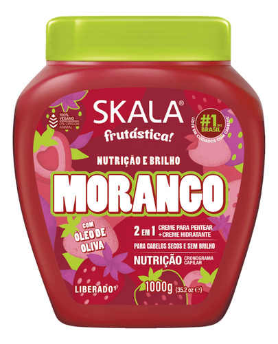 Creme De Tratamento 2 Em 1 Morango - Skala