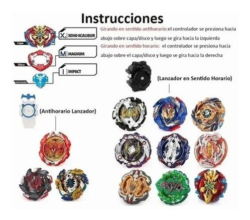 Imagen 2 de 9 de Top Beyblade Burst Bey Blade Juguete, Con Caja De Plástico [