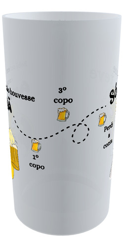 Caneca De Chopp Vidro Jateado Com Arte Homer Simpsons Cor Branco