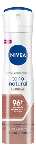 Desodorante Aclarante Nivea Clinical Tono Natural 150 Ml Fragancia Neutro