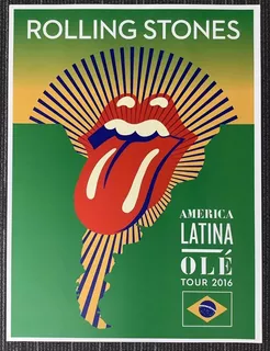 Poster Rolling Stones Brasil 2016 Tour - Decor 33 Cm X 48 Cm