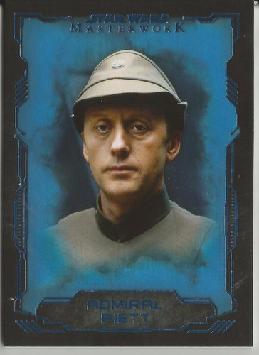 2016 Topps Star Wars Masterwork #15 Admiral Piett Blue Metal